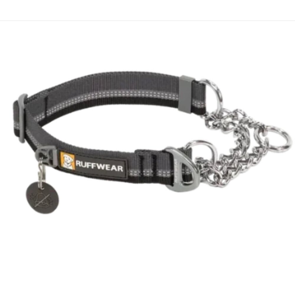 Ruffwear Chain Reaction DOG Collar BLACK GREY SZ MEDIUM
